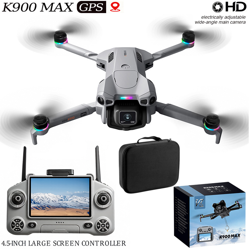 K900 Maxドローンキット 4.5インチスクリーンリモコ - Drone Gps Mount のレビューと価格